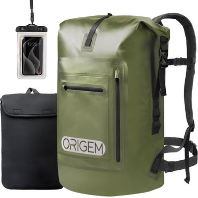 Dry Bag Waterproof Bag Large Capacity Fully Waterproof Backpack New Material Foldable Dustproof 3 Colors Mountaineering Travel Hiking Outdoor [Origem]