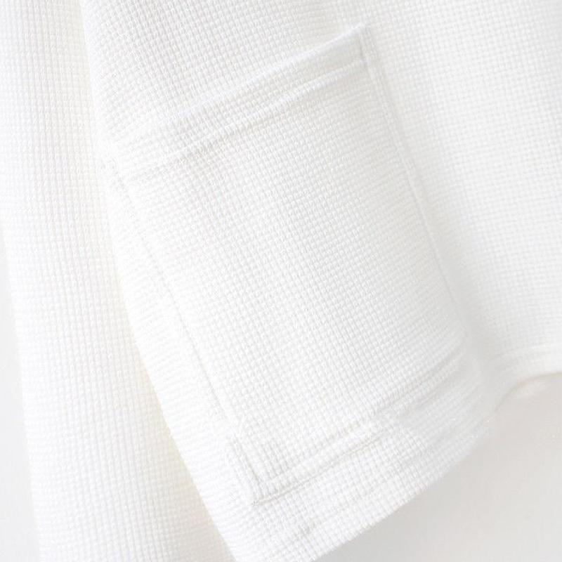 Women's Waffle Sweatshirt Fashion Solid Color Top Casual Short Long Sleeve Pullover Thin Section