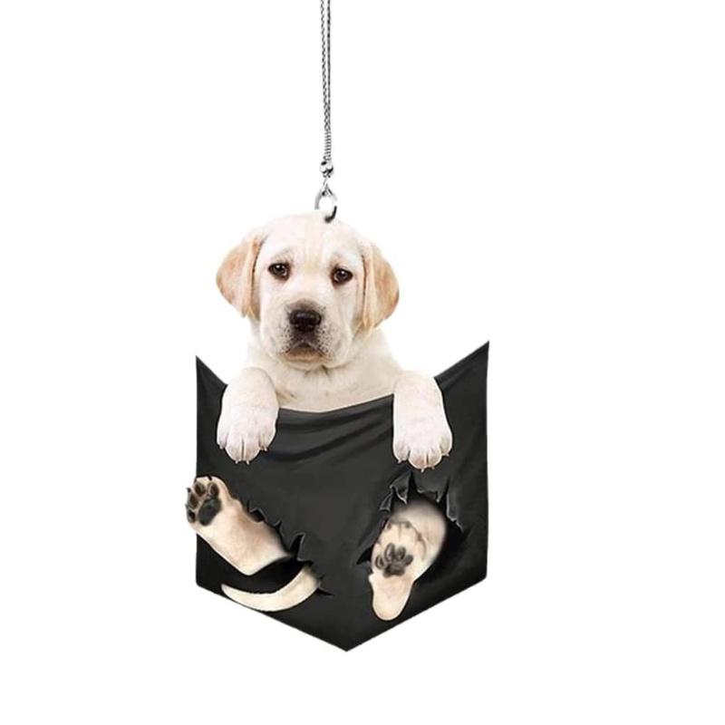 

Adorable Cat And Dog Shaped Hanging Backpack Ornament For Car Decoration Style A