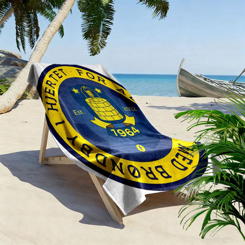 Brøndby IF POSTER Print Beach Towel, Large Soft Quick Dry Towel for Beach Camping Swimming
