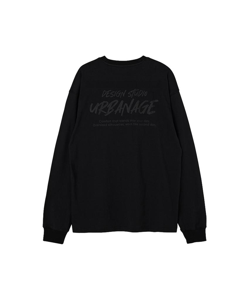 URBANAGE Design Studio Logo Oversized Long Sleeve_Black
