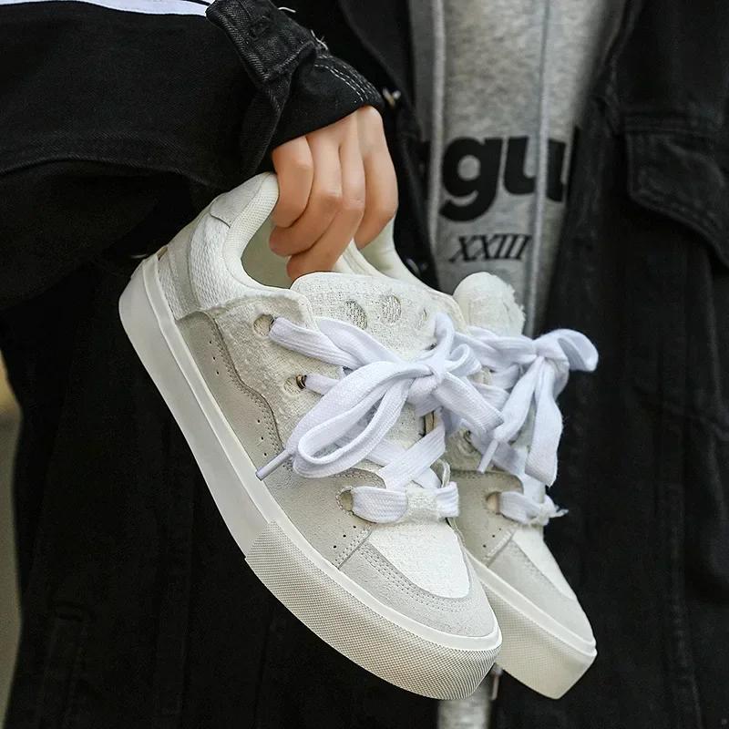 New Sneakers Men Skateboard Shoes Colorful Sneakers Men Streetwear Hip Hop Platform Shoes Men Designer Skate 2024