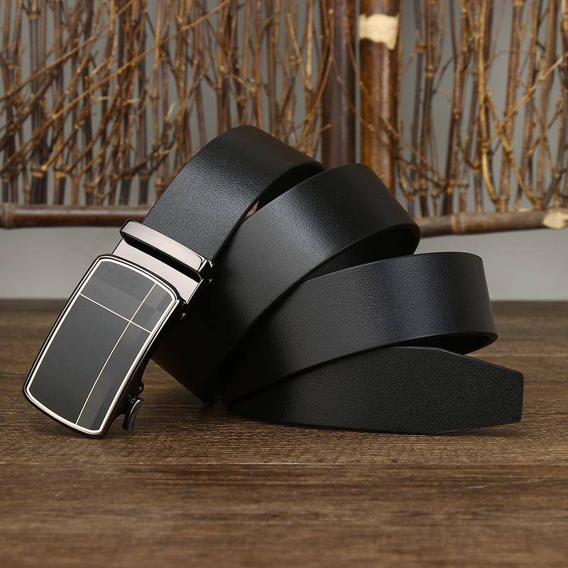 Italian Vegetable Tanned First Layer Cowhide Men S Belt Genuine Leather Automatic Buckle Belt Men S Youth Business Casual Belt 100cm