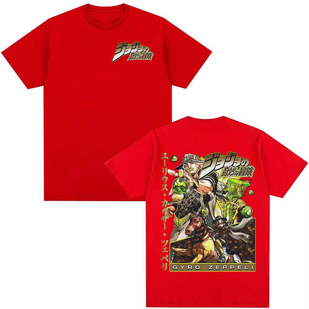 Anime Jojo7 Steel Ball Run Johnny Joestar Graphic 100Cotton Unisex Shirt 2026 Summer New Unisex Fashion Y2k Short Sleeve Tshirt