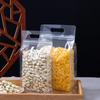50Pcs Food Packaging Bags Transparent With Handle Stand Up Sealed For Candy Nuts Storage Reusable Zip Lock Pouches