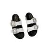 2025 Brand Rhinestone Shoes Ladies High Heels Platform Sandals Double Buckle Band Slippers Woman Muffins Crystal FlipFlops Mujer
