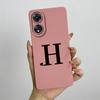 For OPPO A78 5G Case For oppo a78 5G Phone Case CPH2483 CPH2495 Cover Cute Initial Letters Square Silicone Shockproof Back Cover