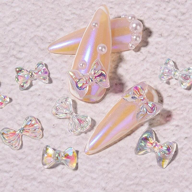 Aurora Fundițe Farmece Nail Art 3D Fundițe Colorate Rășină Decorațiuni Unghii Strasuri Accesorii Desen Animat Manichiură DIY Artă Decor