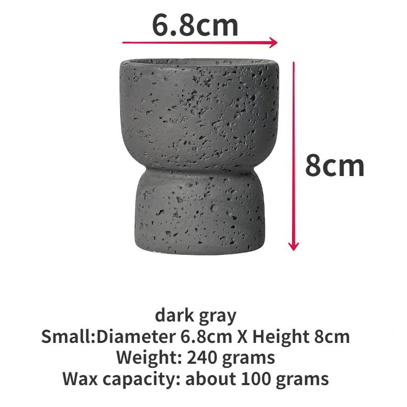 

Simple Cement Household Aromatherapy Candles Empty Cups DIY High-value Handicrafts Indoor Candle Holders Decorative Ornaments