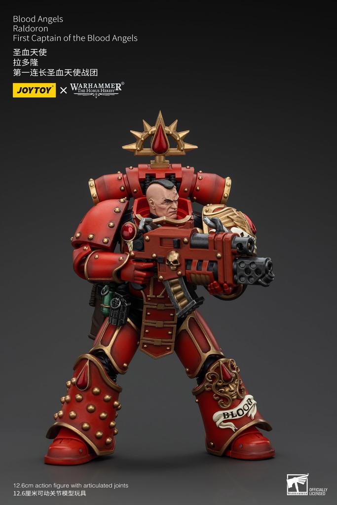 JOYTOY Warhammer Blood Angels First Captain Lardron Scale Action Figure Finished Product 40,000 1/18