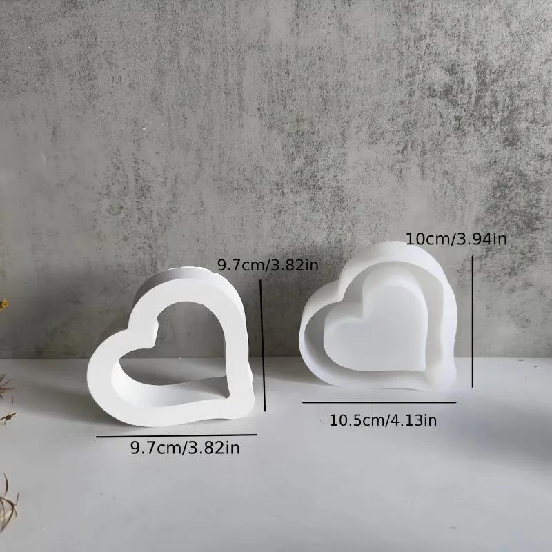 

Hollow Heart Decorative Items for Home And Table Ambiance,for Festive Gifts,Made of Resin And Plaster,Handcrafted Candle Crafts