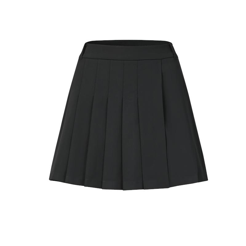 FILA Golf Series Simple Fashion Pleated Casual Skirt Women skirts Deep-Black A11W625305FBK