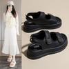Fashion 2025 Summer Wedge Sandals for Women New Fashion Anti-Slip Beach Shoes for Women Lightweight Casual Thick-Soled Plus Size Sand Fo