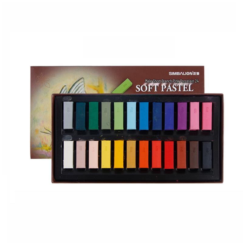 

Taiwan Male Lion 24-Color Short Stick Soft Pastels 24 Colors Short Soft Pastels