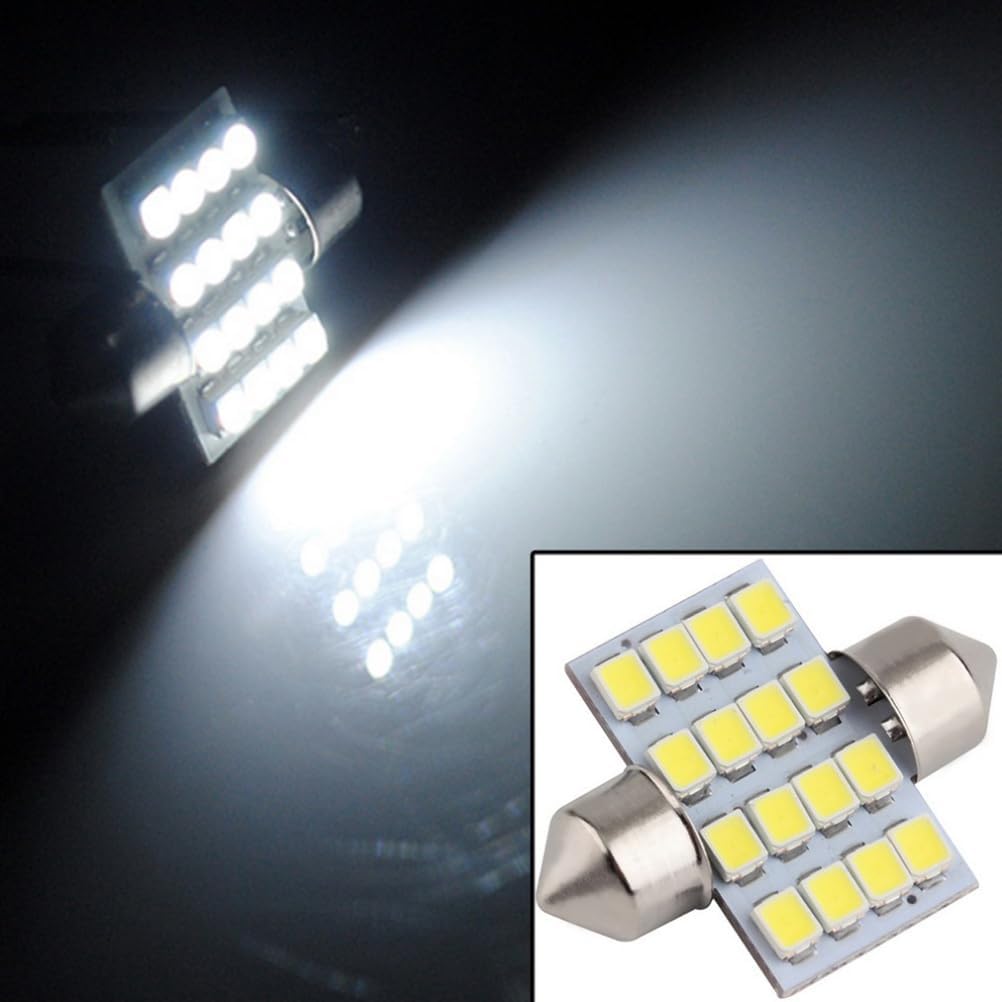 12V 5W 31mm Smd 1210 Led Car Festoon Dome Light - Bright White Interior Lighting for Cars, Compatible with 2000 Ram 1500, 2003 Rx