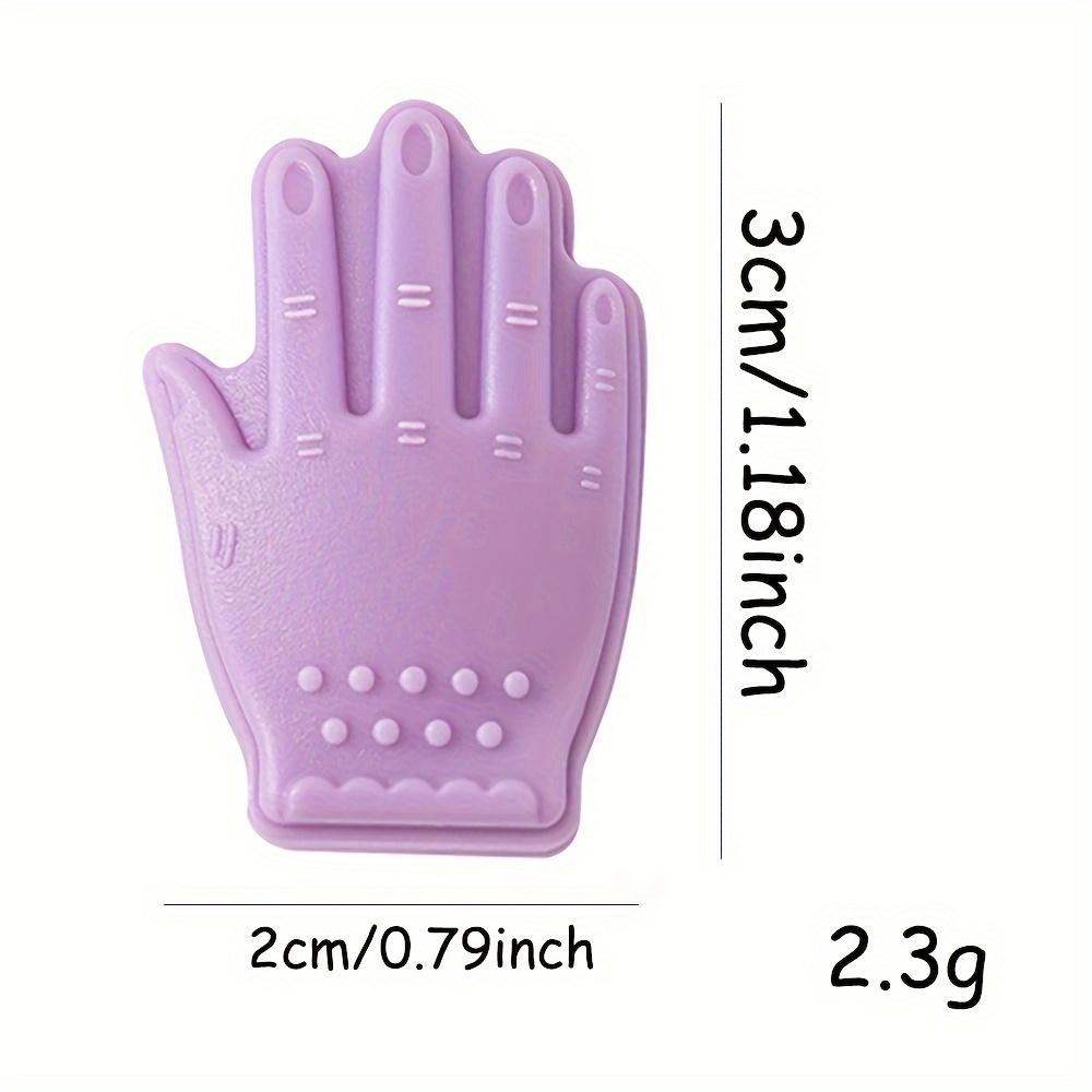 1pc Macaroon Mini Palm Shaped Clip, Portable Cartoon Style Storage Clamp, Cute & Efficient Document Grip, Plastic Ticket Holder For Home & Office Use