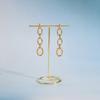  Stainless Steel Smooth Chain Tassel Earrings For Women Trendy Metal Texture 18 K Earrings Golden Accessories