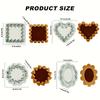 Square Oval Shape Cookie Cutter Embossers Mold - Love Heart Circle Pattern Biscuit Stamp for Chocolate Jam, Sandwich Cookie Pastry Dessert