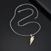 Vnox Stainless Steel Double Layer Lightning Necklaces with Box Chain,Hiphop Punk Two Tones Mens Pendant