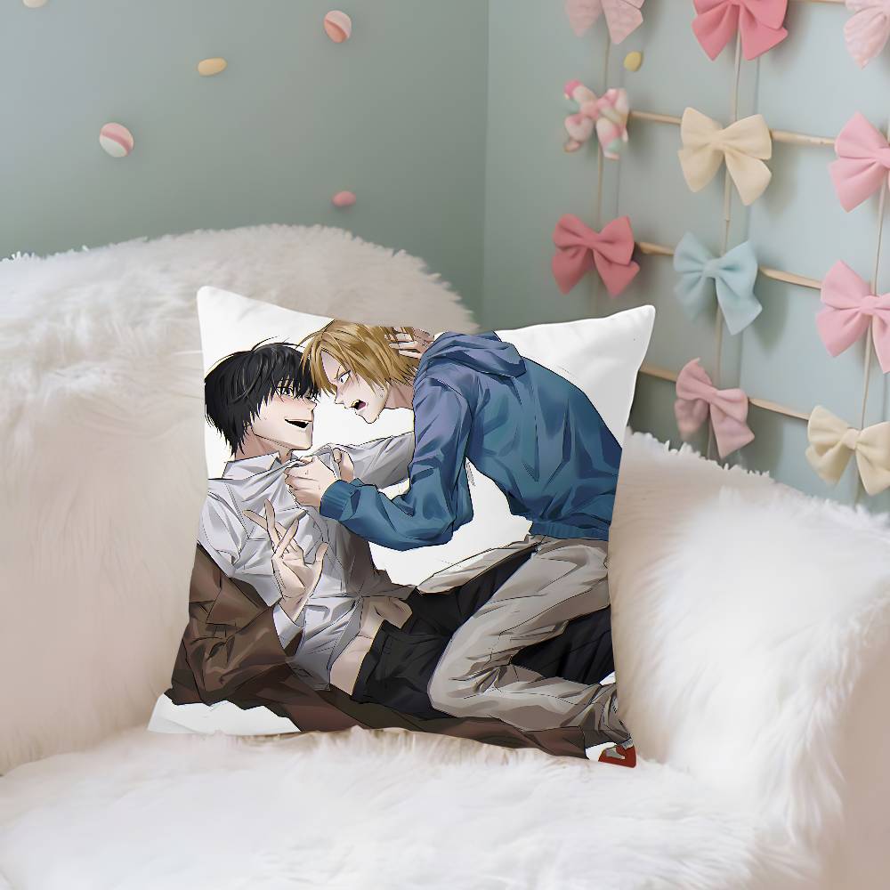 

NNagumoand Shin Case Plush Fabric Soft Pillowcase Double Sided Print Cushion Cover Household Gifts 40X40cm