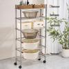 Yingbang Multi-layer Bathroom Storage Shelf with Wheels