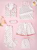 Children's Four Seasons Wearable Silk Striped Pajama Set - Seven Pieces