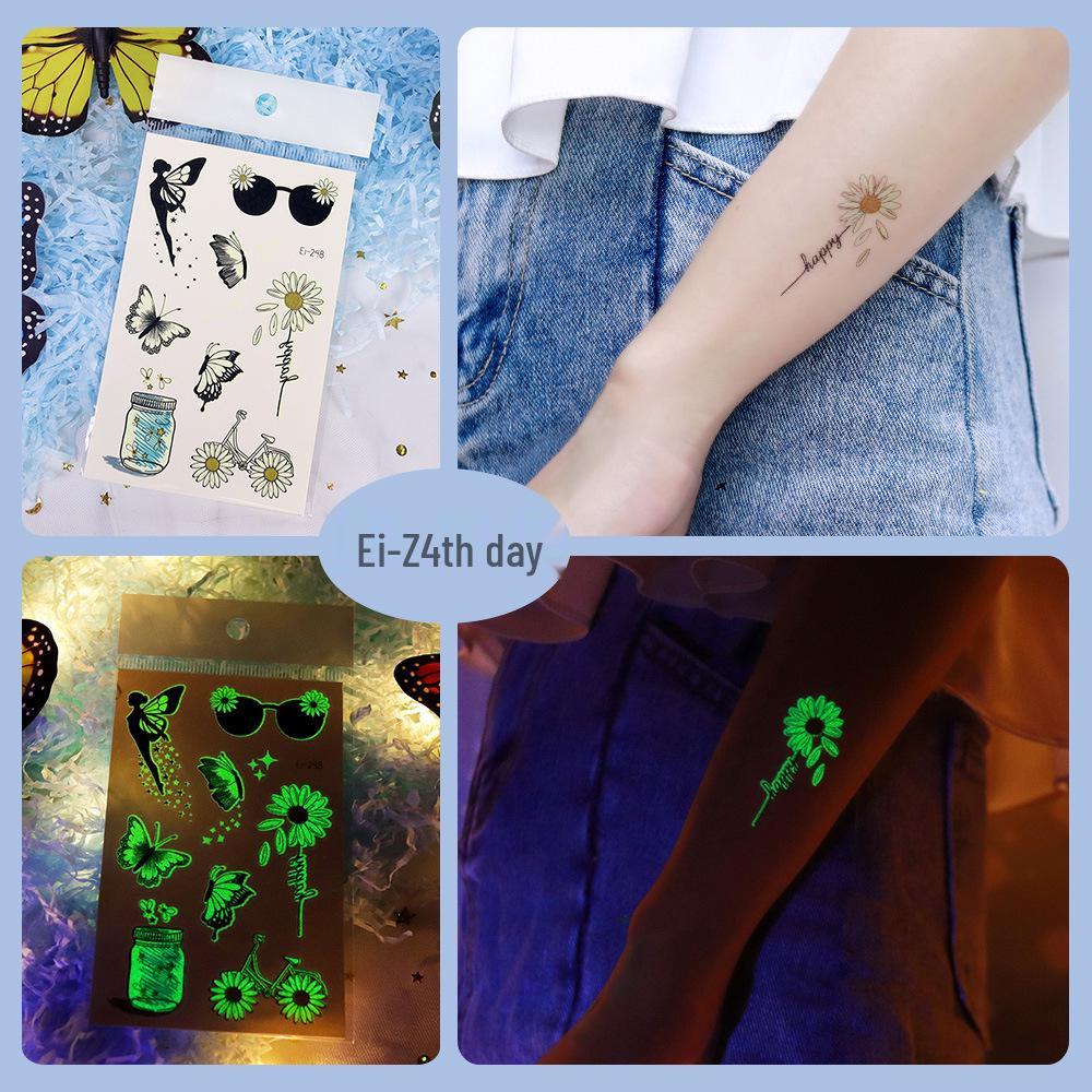 Glow-in-the-Dark Fairy Butterfly Tattoo Stickers for Kids - Waterproof & Fun Design