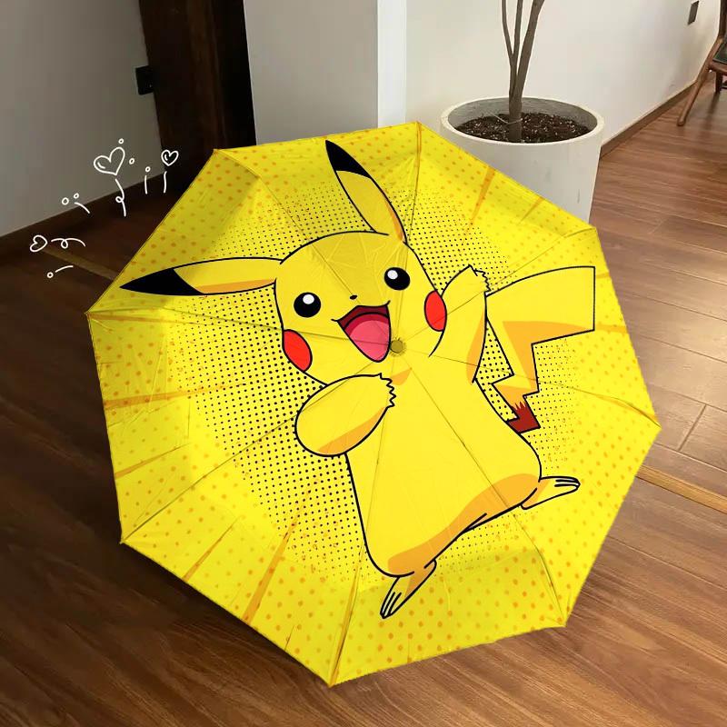 1pc Pikachu Themed High-quality Umbrella,Automatic Opening and Closing Umbrella,Multi-functional Umbrella G0811246