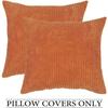 Supersoft Corduroy Cushion Cover Solid Striped Throw Pillow Covers Decorative Pillow Case for Sofa Bed Living Room Decoration