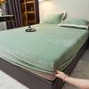 High-quality Soft Velvet Fitted Sheet with Elastic Bands Non Slip Adjustable Mattress Covers for Single Double King Queen Bed 160x200cm