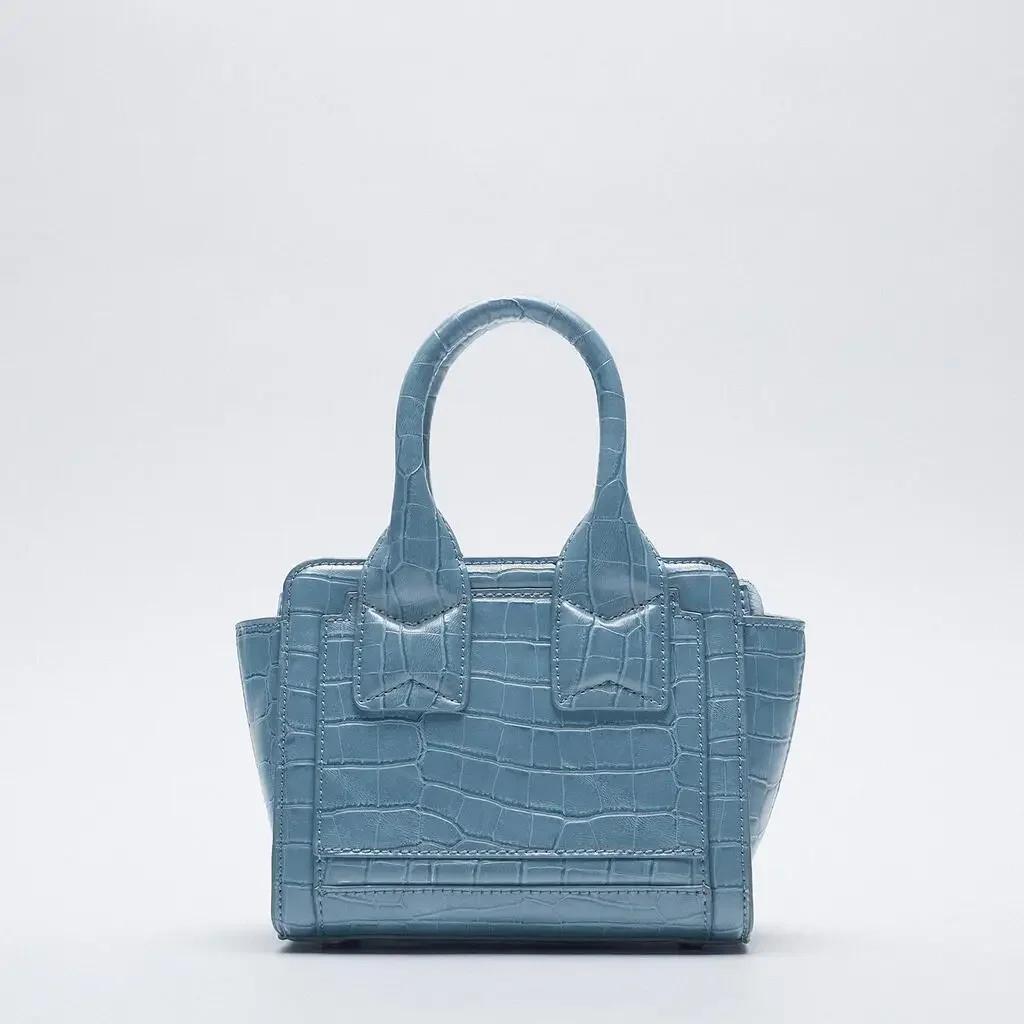 Fashion Crocodile Pattern Women's Small Handbag Brand Designer Ladies Square Shoulder Bag Luxury PU Leather Crossbody Bag Female