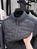 Men's Lightweight Stand Collar Down Jacket with White Duck Down, Autumn/Winter Casual Cold Protection Patchwork Design.