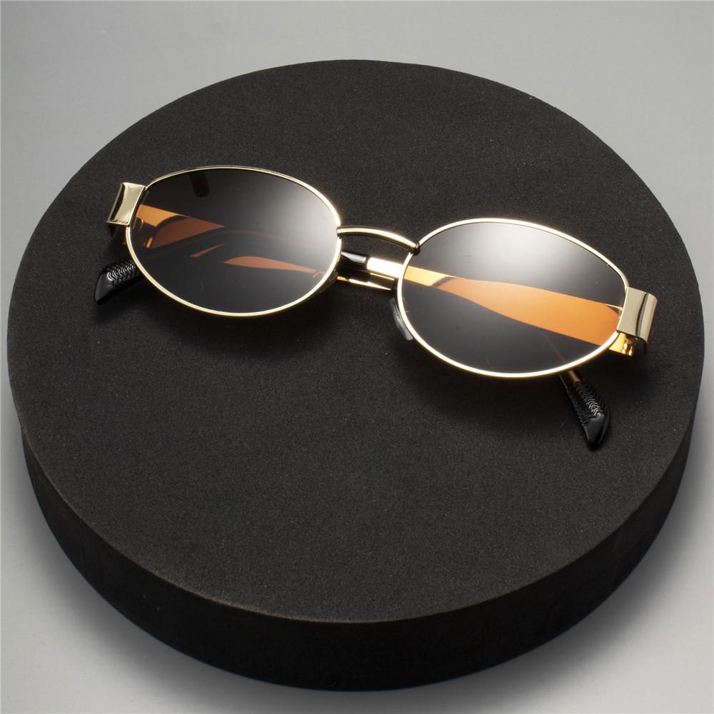 2PCS Vintage Punk Style Sunglasses Men Retro Round Metal Frame Women Sun Glasses Fashion Eyewear