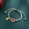 Zodiac Year Ping An Buckle Bracelet Beaded Weave Hand Rope Fashion Couple Bracelet  Friendship