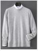 Men's Plus Size 100% Pure Wool Round Neck Cashmere Sweater - Autumn/Winter Casual Knit Pullover