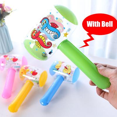 23.5cm cmInflatable Hammer with Bell Cartoon Air Hammer Baby Educational Toy Pool Inflatable Toy