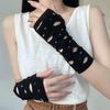 Long Length Gothic Gloves Fingerless Hollow Out Gloves Sexy Long Gloves  Unisex