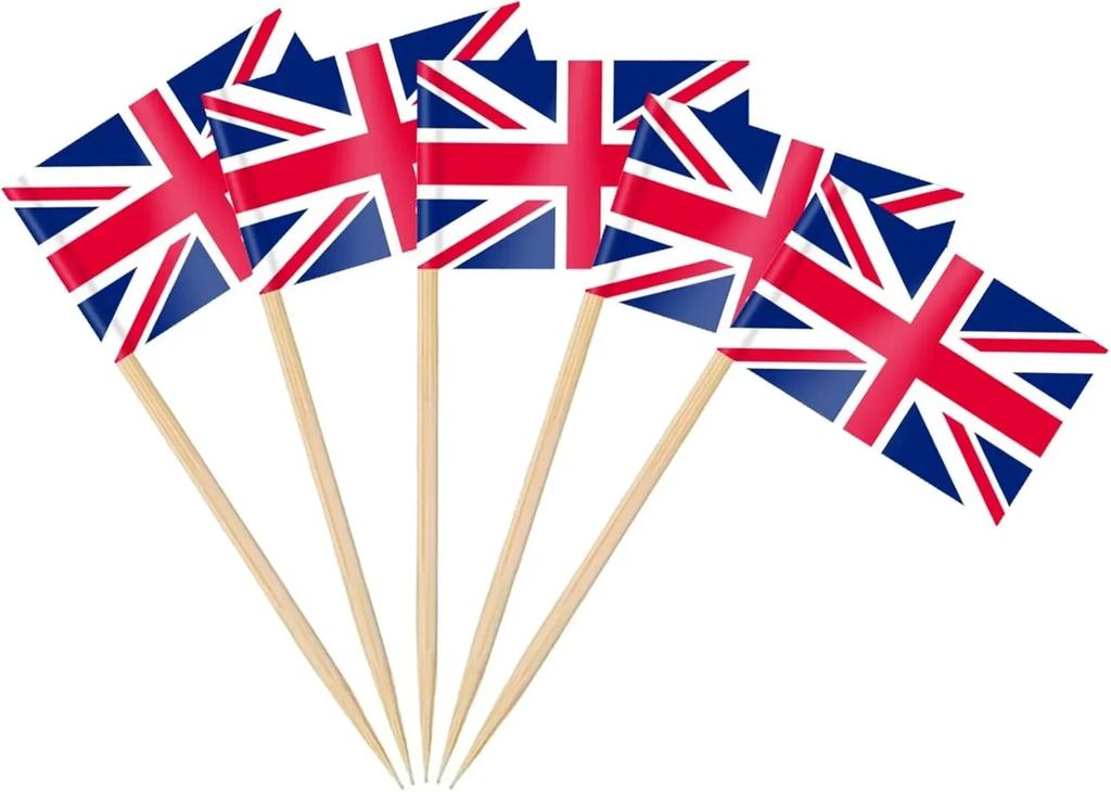 Thailand Toothpick Flags Picks, 100 Pcs Small Tiny Croatia Cupcake Toppers Stick Flags Double-sided for World Cup, National Day