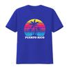 Mens Puerto Rico Retro Palm Tree Sunset Vacation Beach Trip T Shirt Black vintage Washed Comfortable Casual designer clothes