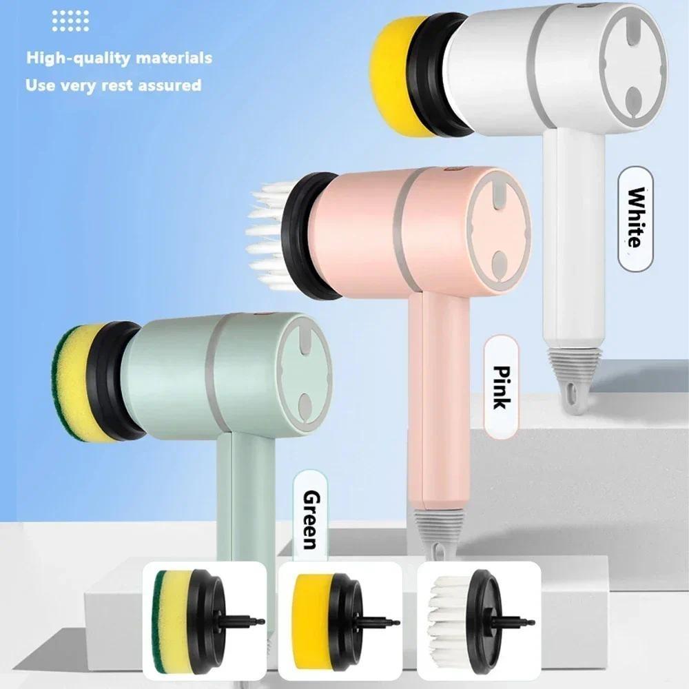 Automatic Kitchen Dishwashing Brush USB Rechargeable Bathtub Tile Professional Cleaning Brush 224*119mm Wireless Portable Electric Cleaning Brush