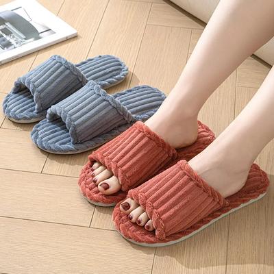 Moda 2024 Nuove Pantofole Pelose da Casa da Donna Antiscivolo Casual Piatte da Interno Scarpe da Pavimento Infradito da Uomo Scarpe Calde Monocolore Pantofola per Coppia