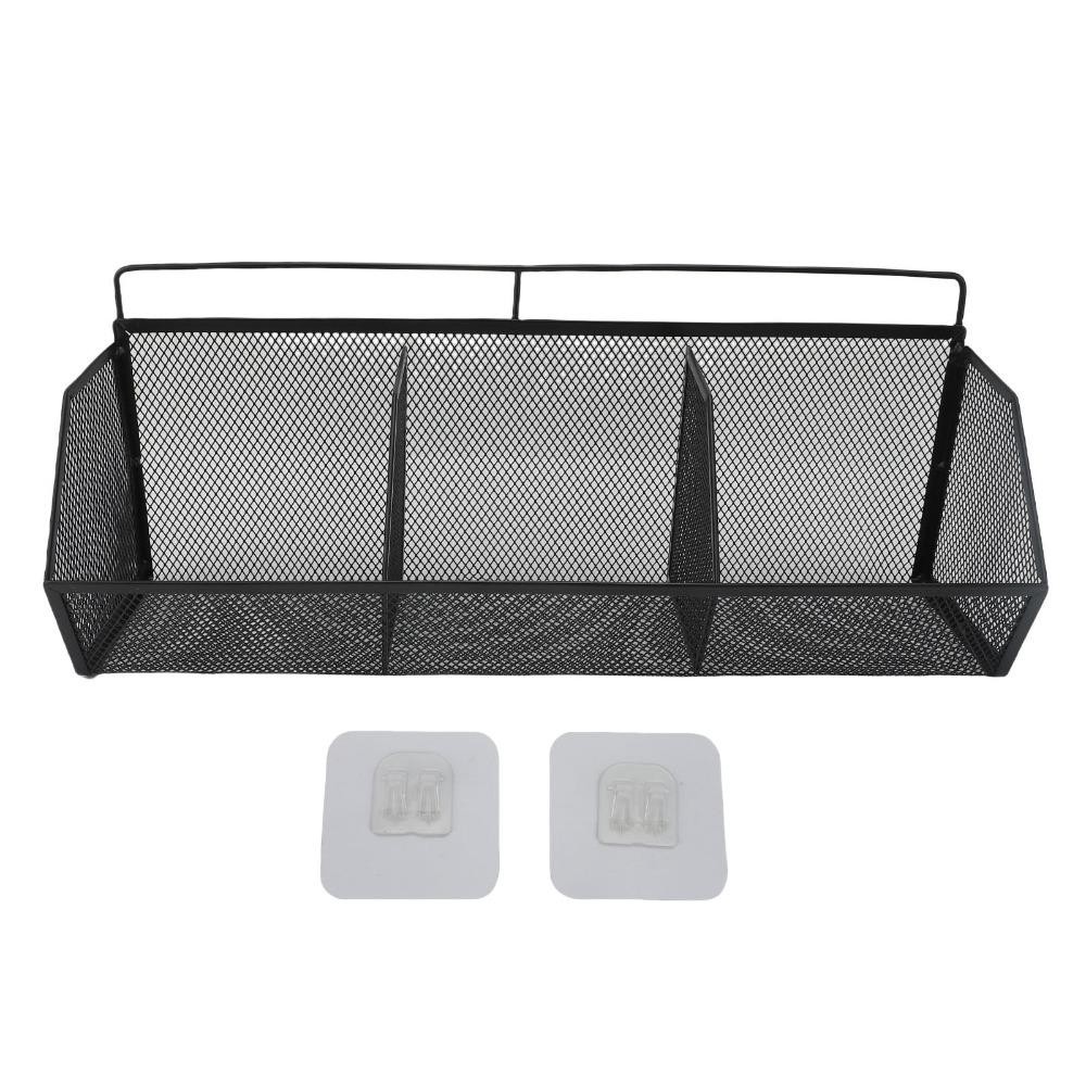 3pcs Metal Metal Wire Basket 3 Grids Wall Mount Storage Organizer  For Bathroom