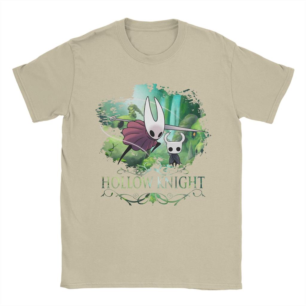Hollow Knight Silksong T-Shirts für Herren 100% Baumwolle Vintage T-Shirts Rundhals T-Shirts Kurzarm Kleidung Geschenkidee