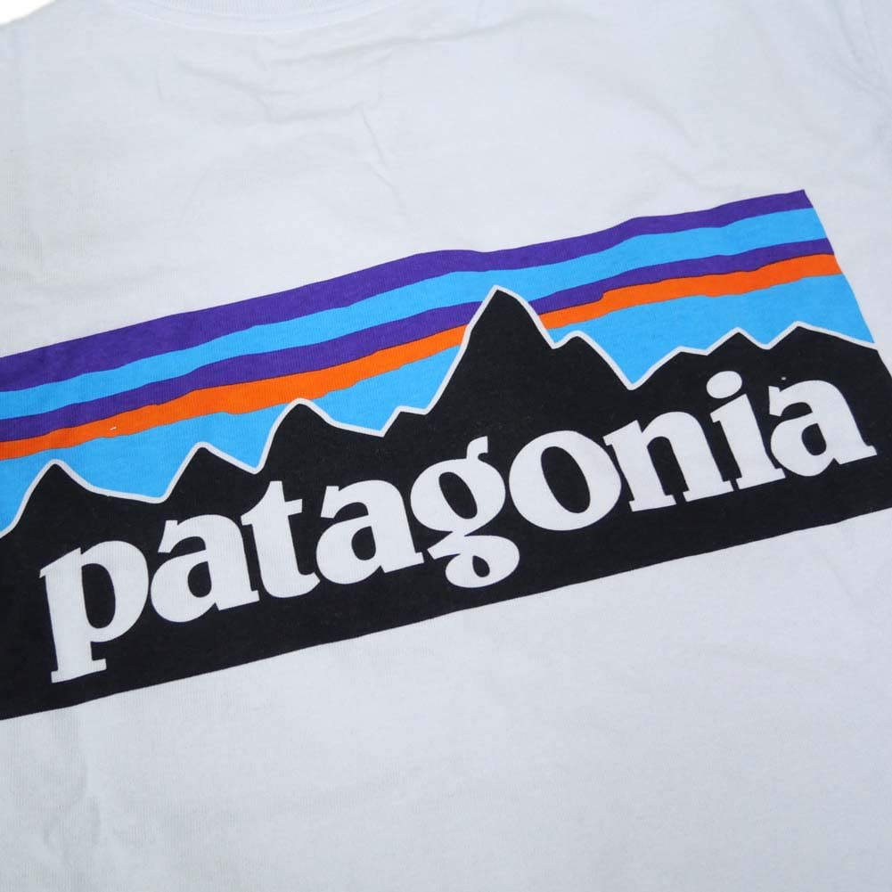 PATAGONIA Logo Responsibility White Men's P-6 T-Shirt, (XS) [Used]