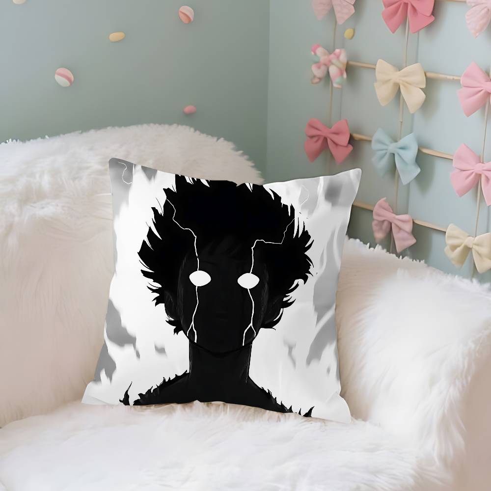 Anime MmOBPSYCHO Kawaii Throw Pillow Covers Pattern Cushion Cover Suitable For Sofa Bedroom Car Pillow Cover