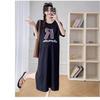 Lazy Wind Short-sleeved T-shirt Dress Women's 2026 New Summer Dress Large Size Medium and Long Knee Skirt Summer Long Dress