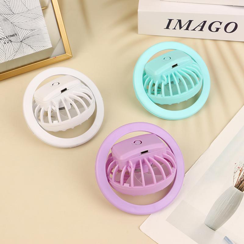 Usb Charging Fan 360° Rotating Small Fan Cooling Fan Portable Fan For Children Summer Fan Hat Accessories