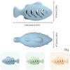 Interactive Cat Toy Food Dispenser for Indoor Cats Blue Treat & Catnip Stuffer Engaging Silicone Fish Chew Toy for Dental Care