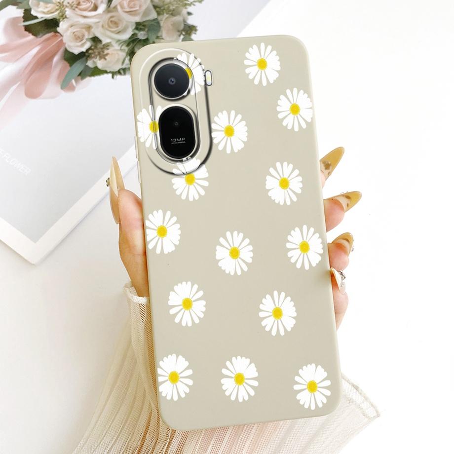 For Xiaomi Redmi A7 Pro Poco C85X Phone Case Floral Daisy Aesthetic Moon Nigth Bow Pattern Funda Soft Matte Silicone Back Cover
