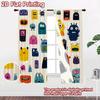 2D FLAT PRINTING 2pcs Curtains (Without Rod) Colorful Cartoon Monsters Popular Curtains&Drapes Versatile Polyester Curtains